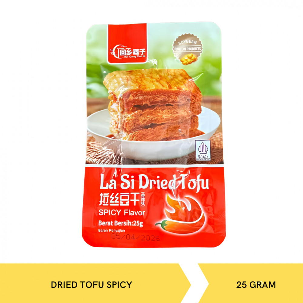 LA SI DRIED TOFU SPICY 25G