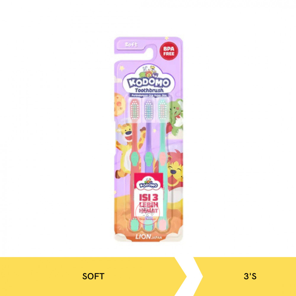 KODOMO T.BRUSH SOFT 3`S X 6