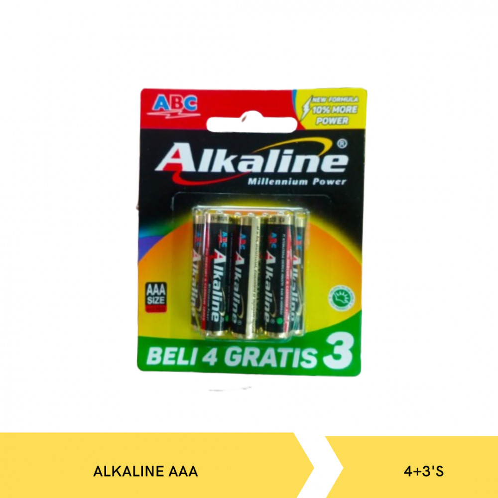 ABC BATTERY ALKALINE LR03 AAA MILENIUM 4+2PC