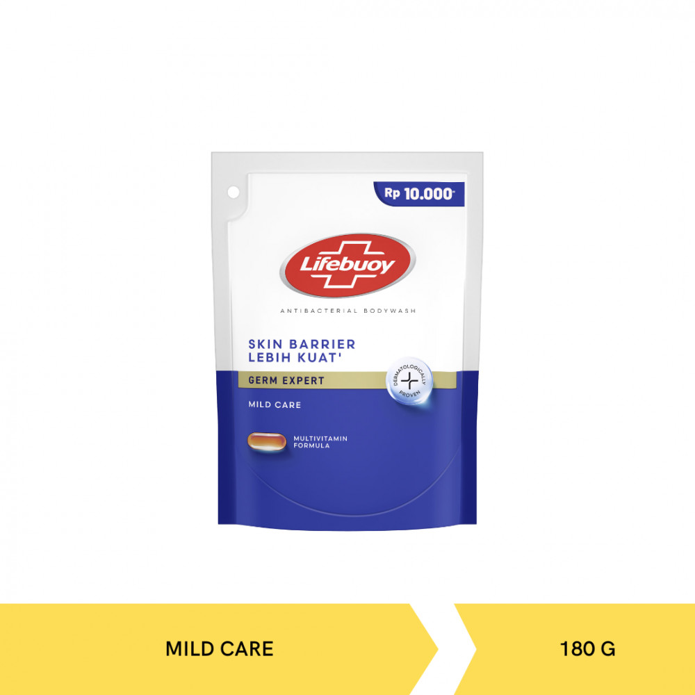 LIFEBUOY BW MILD CARE POUCH 180G X 12