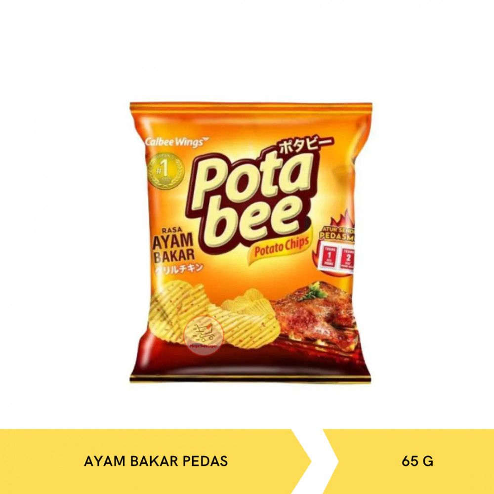 POTABEE POTATO CHIPS AYAM BAKAR PEDAS 68G X 30