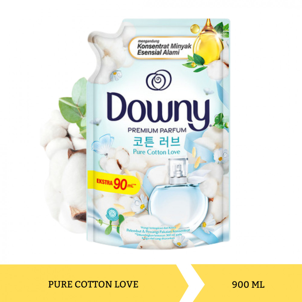 DOWNY PELEMBUT PURE COTTON POUCH 900ML X 12