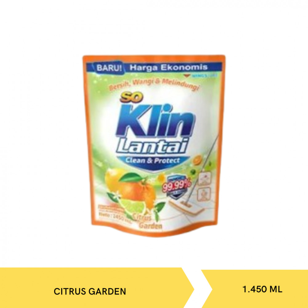 SOKLIN FLOOR CP CITRUS GARDEN POUCH 1.450ML X 6