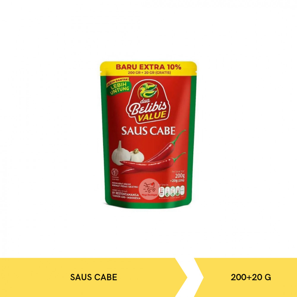 DUA BELIBIS SAUS CABE VALUE POUCH 200+20G X 24