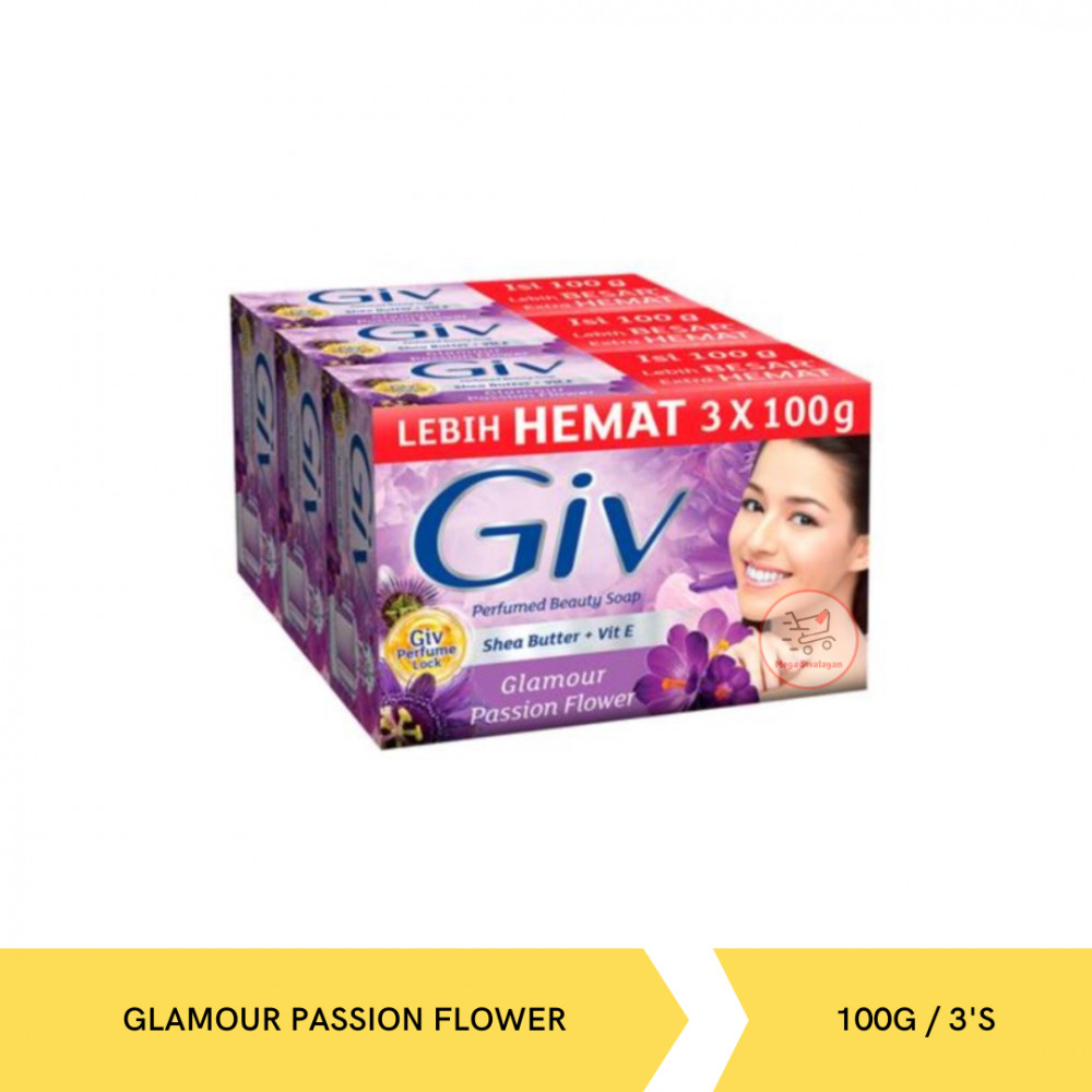GIV SOAP GLAMOUR PASSION FLOWER PACK 100G/3`S X 24