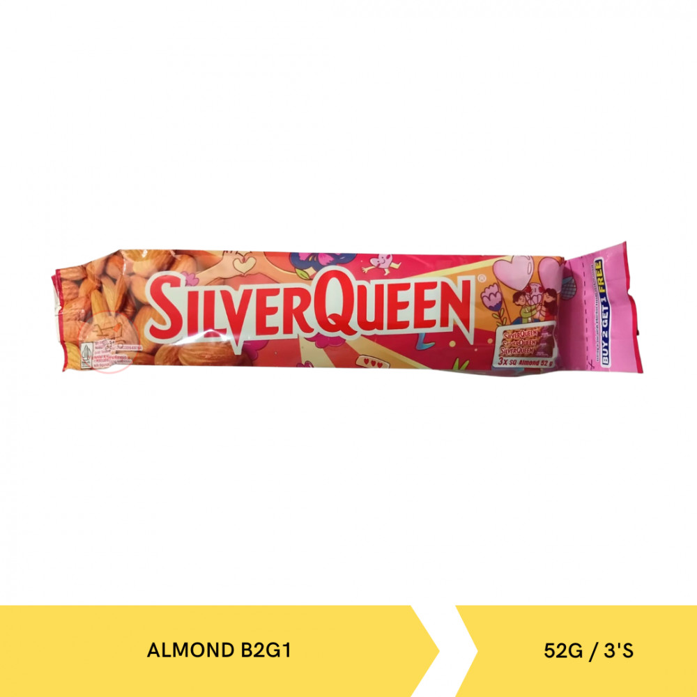 SILVER QUEEN B2G1 ALMOND 52G/3`SX48