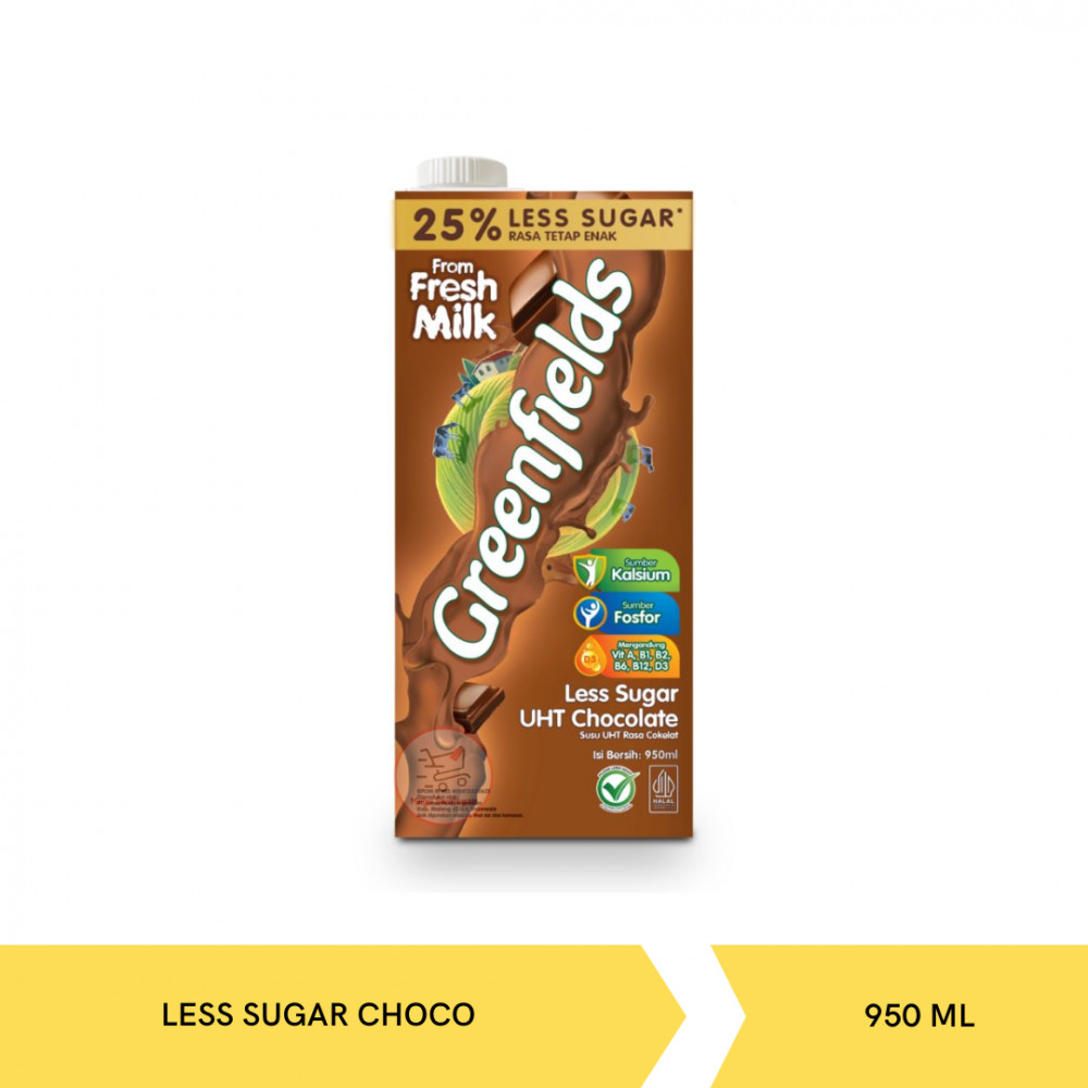 GREEN FIELDS UHT CHOCO MALT 950ML X 12