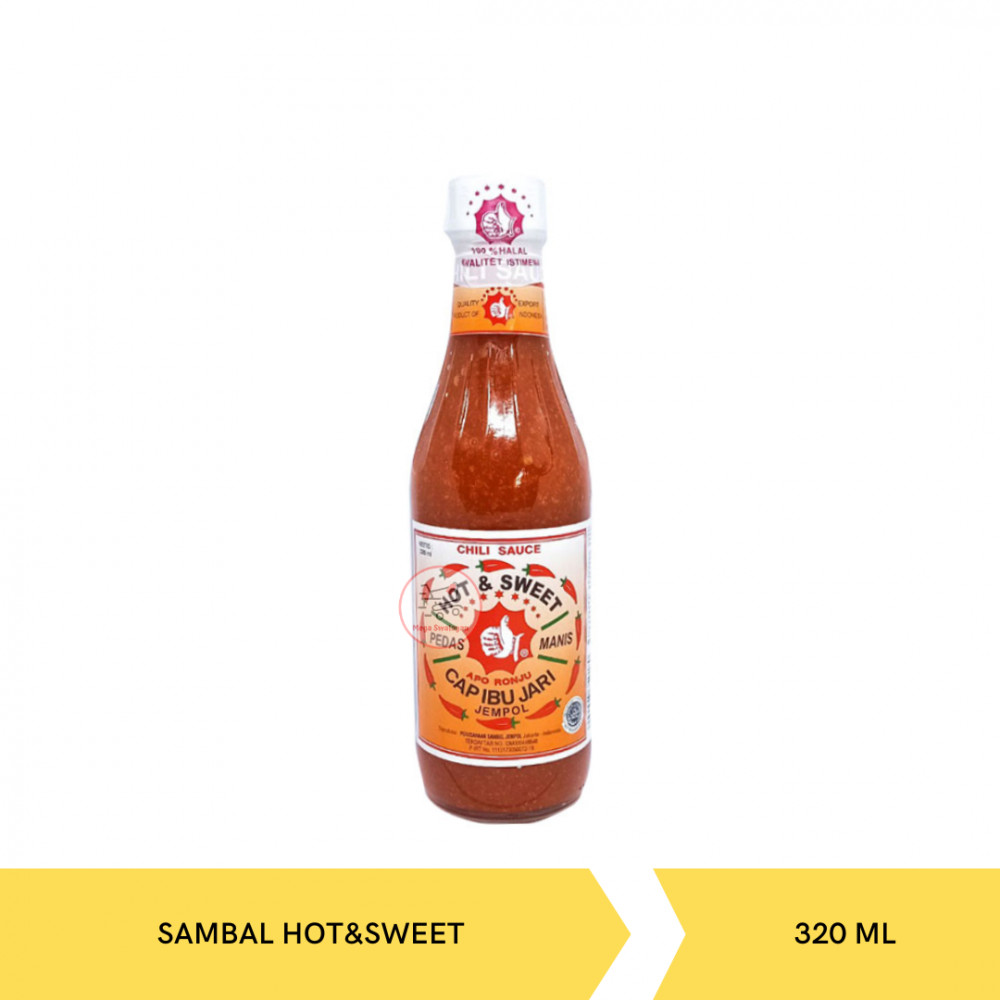 CAP JEMPOL SAMBAL HOT&SWEET 320ML X 12