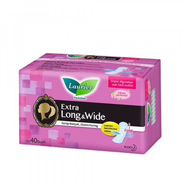 LAURIER PANTYLINER LONG&WIDE SAKURA 40`S X 42