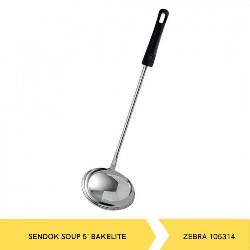 ZEBRA 105314 SENDOK SOUP 5` BAKELITE