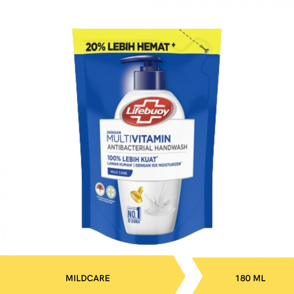 LIFEBUOY HANDWASH MILDCARE POUCH 180MLX12