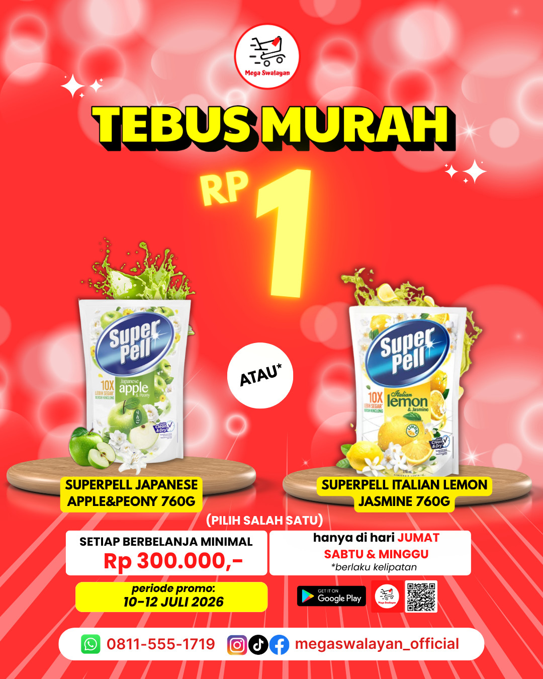 🎉Belanja 300RB bisa dapat SUPERPELL 760G JAPAN APPLE & PEONY ATAU ITALIAN LEMON JASMINE?!