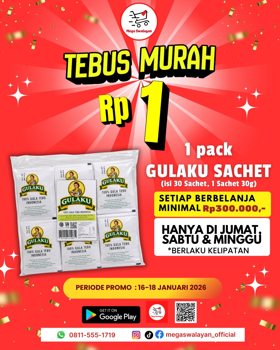 🎉 Tebus Gulaku Sachet Cuma 1 RUPIAH?!