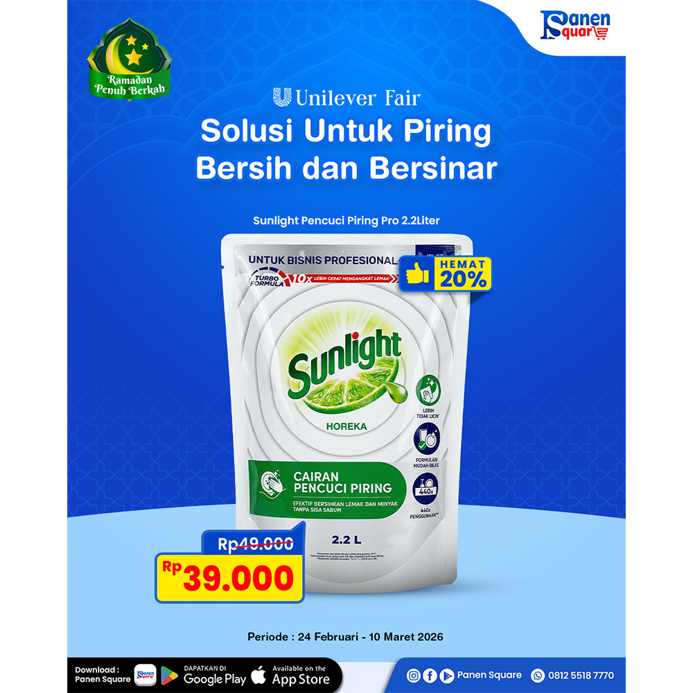PROMO SUNLIGHT CUCI PIRING 2.2L