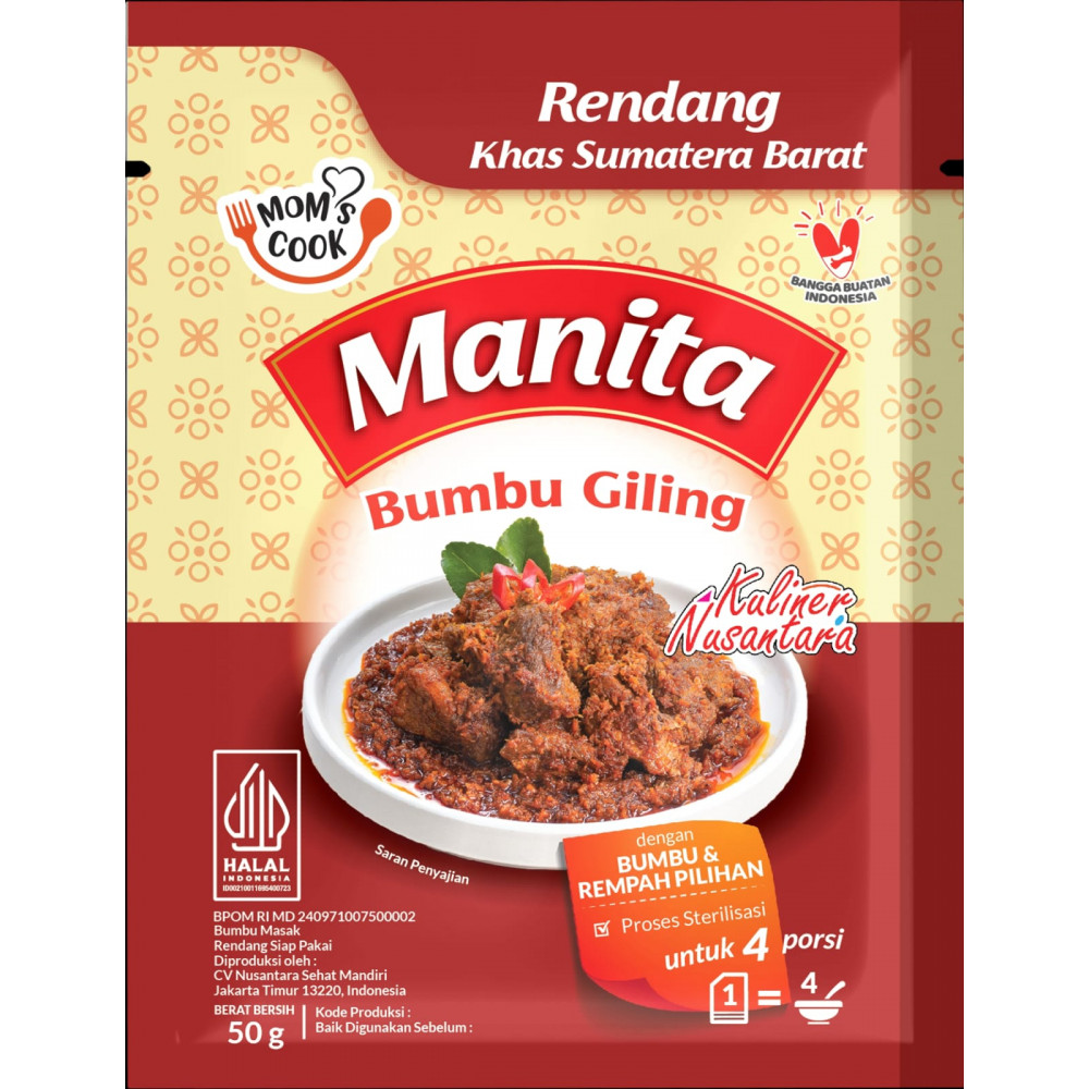 MANITA BUMBU RENDANG KHAS 50 GR