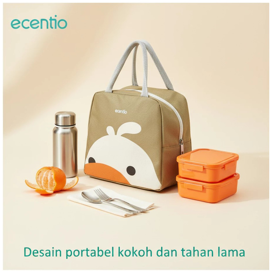 ECENTIO DUCK PATTERN MEAL BAG GREEN