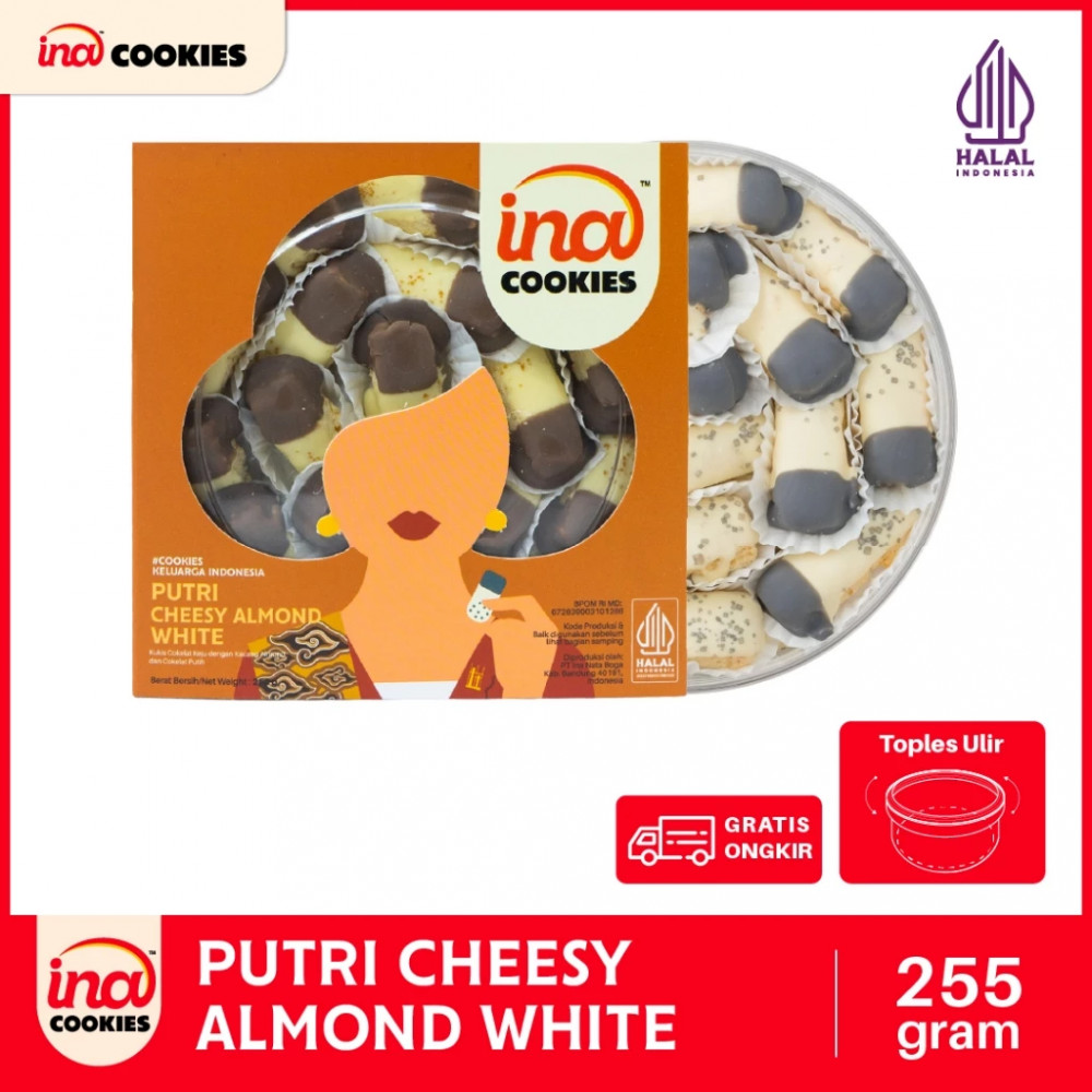 INA COOKIES PUTRI CHEESY ALMOND W 255 GR