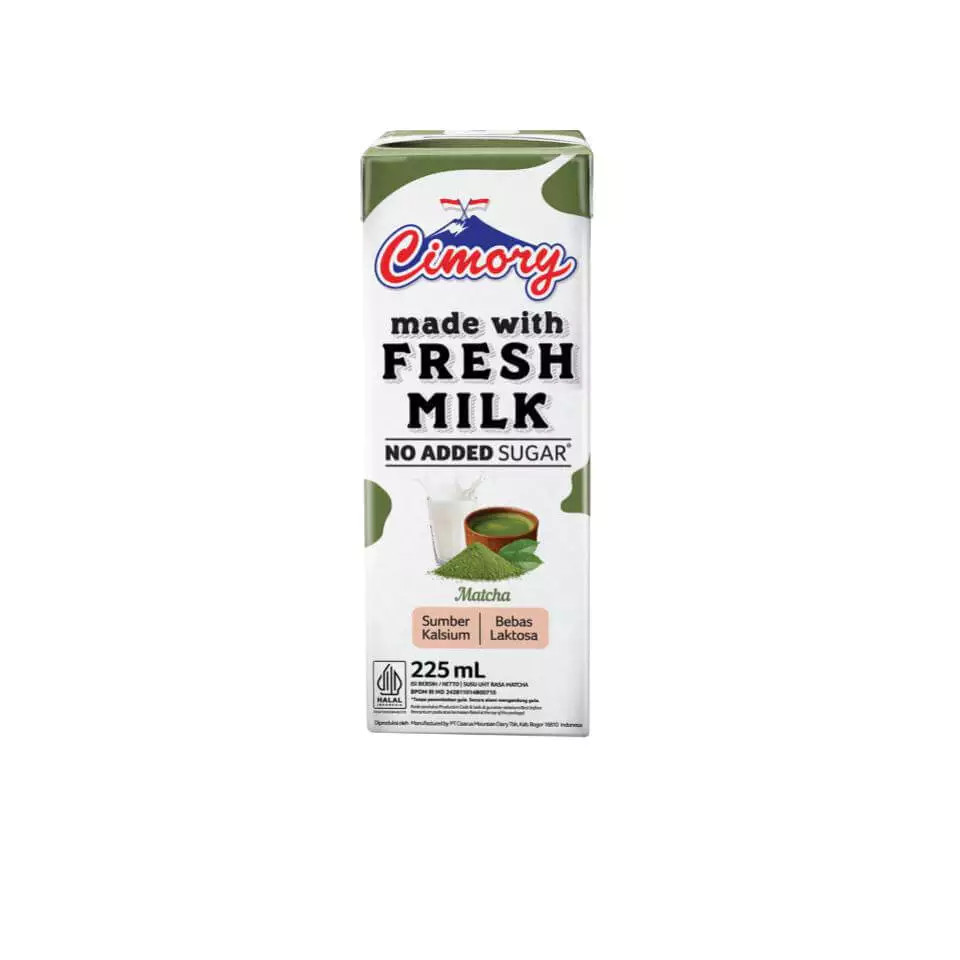 CIMORY UHT FRESH MILK  NO SUGAR MATCHA 225 ML