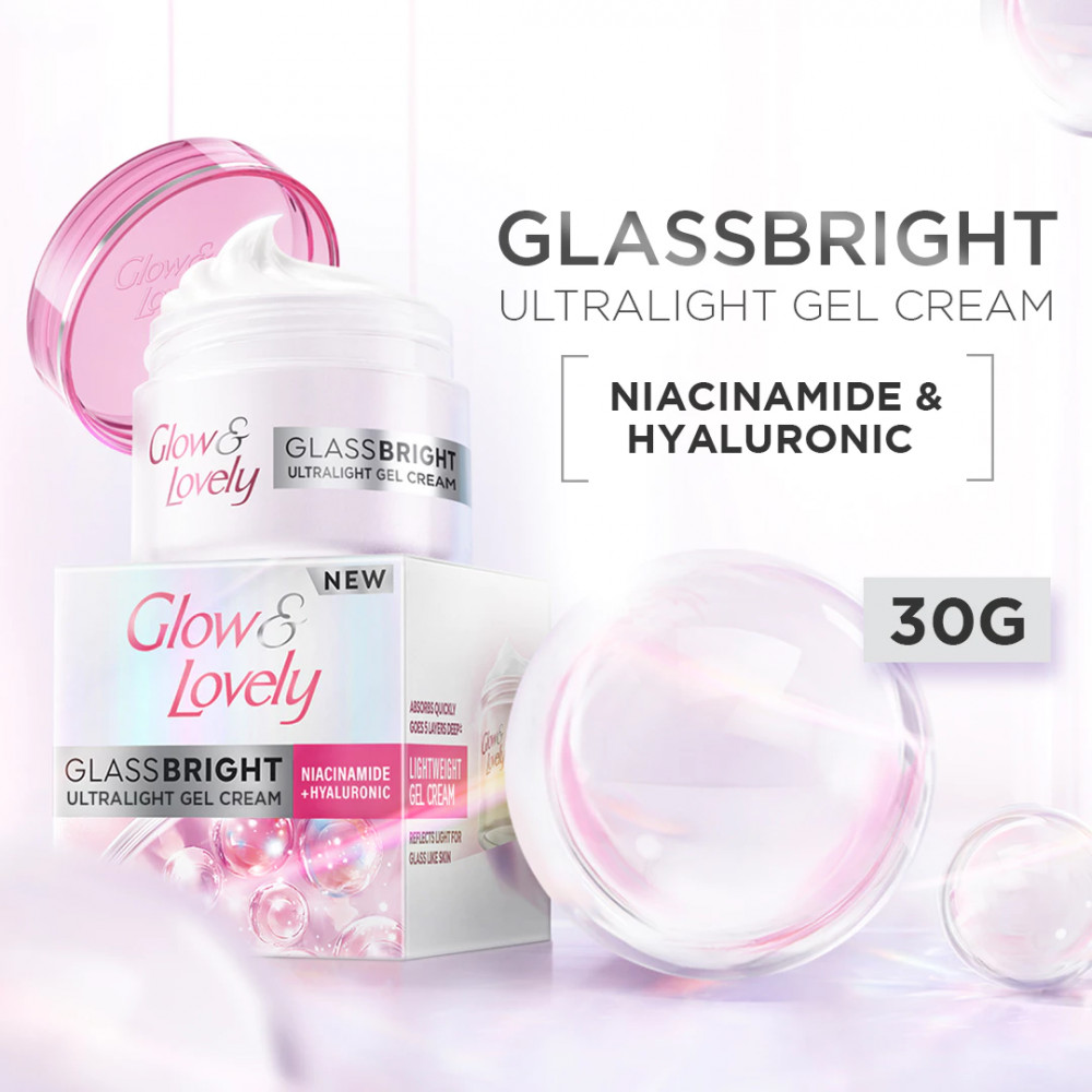 GLOW & LOVELY GLASS BRIGHT ULTRALIGHT GEL CREAM 30 GR