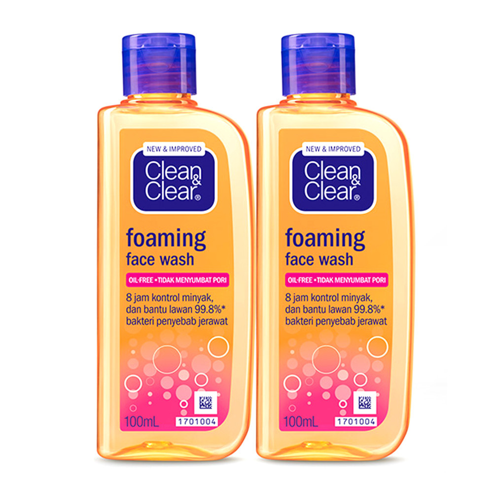 CLEAN & CLEAR FOAMING FAC WASH TWIN PACK BTL 100+100 GR