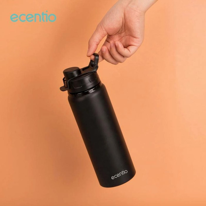 ECENTIO ALUMINIUM WATER CUP COLD WATER BOTTLE BLACK