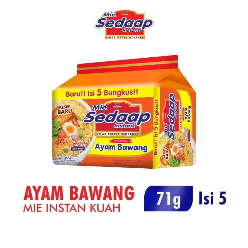 SEDAAP MIE AYAM BAWANG PACK ISI 5