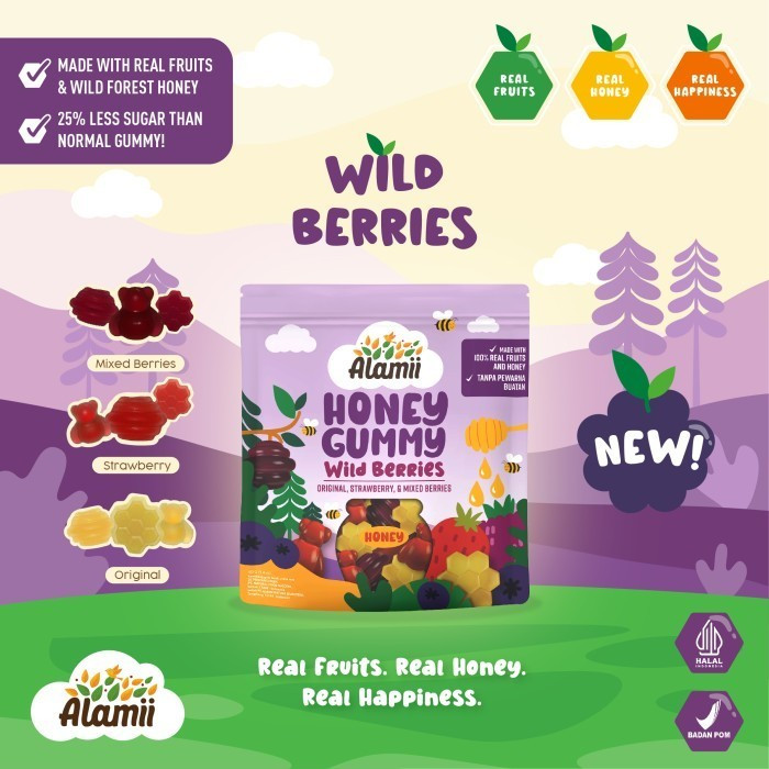 ALAMII HONEY GUMMY WILD BERRIES 40 GR