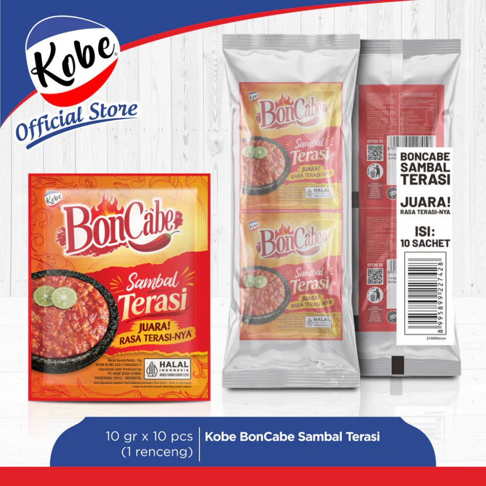 BONCABE SAMBAL TERASI PACK 10`S