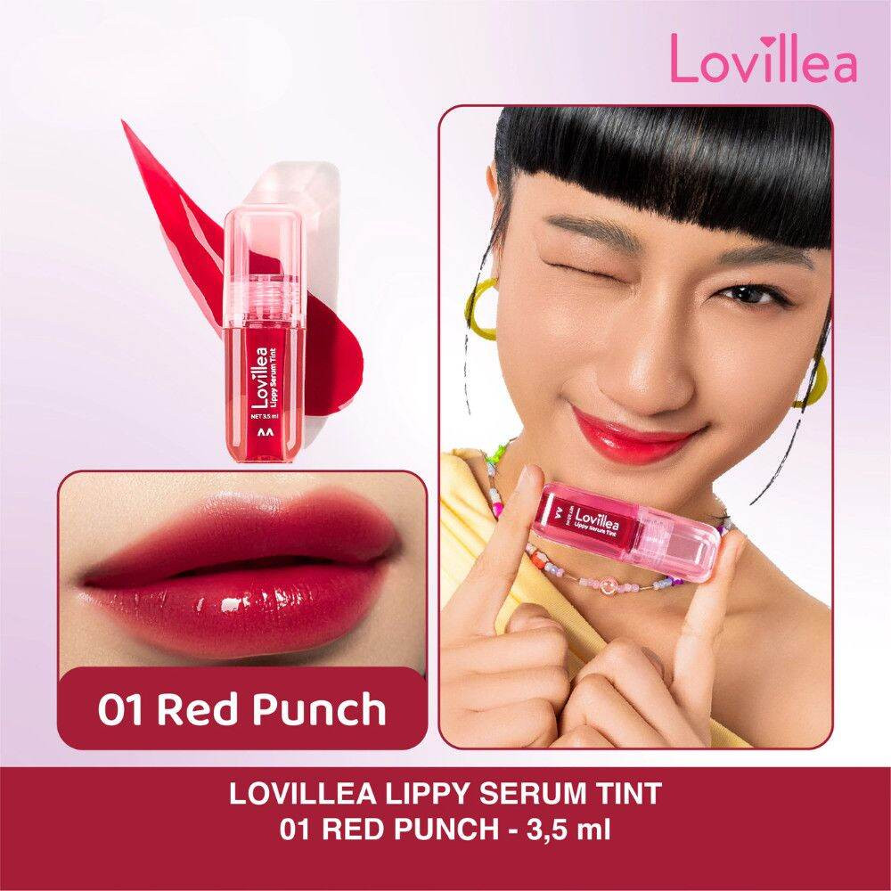 LOVILLEA LIPPY SERUM TINT 01 RED PUNCH