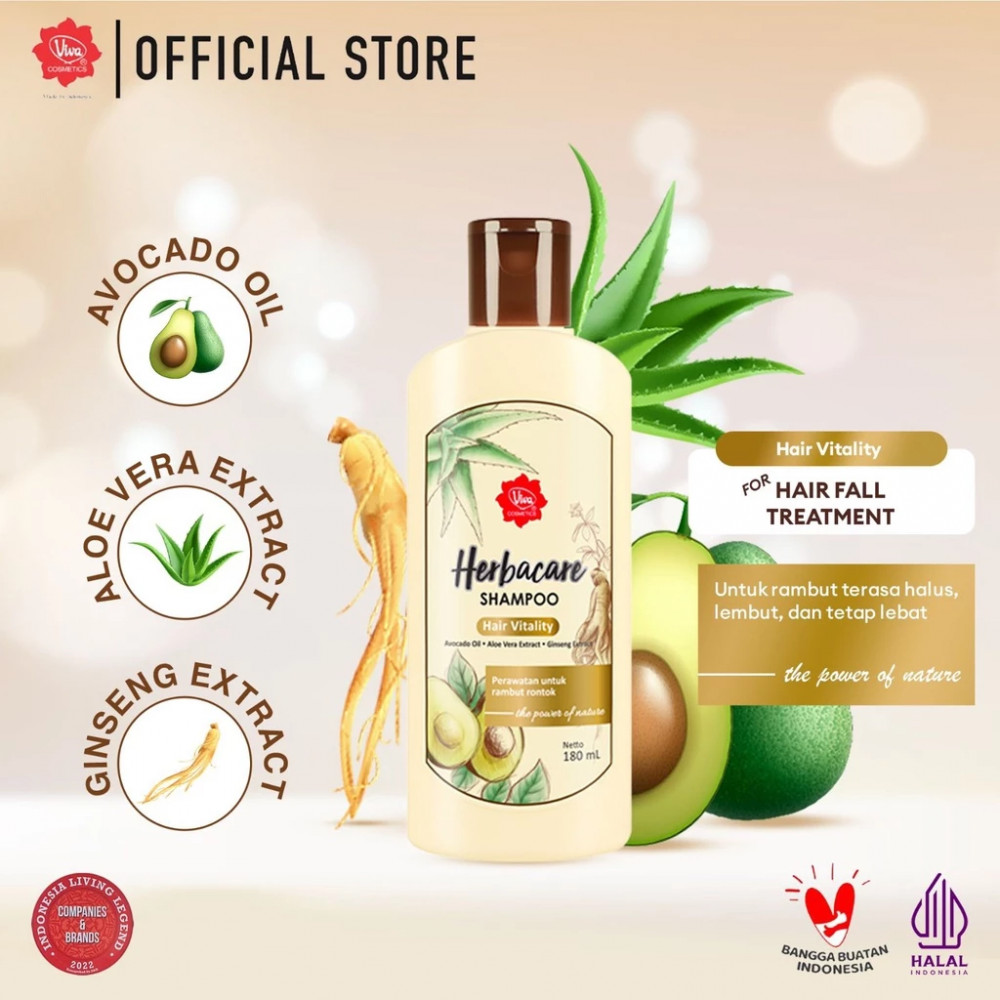 VIVA HERBACARE SHP HAIR VITALITY 180 ML