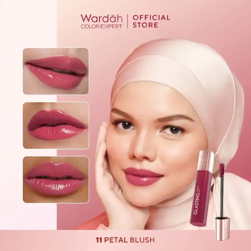 WARDAH GLASTING LIQ LIP 11 PETAL BLUSH