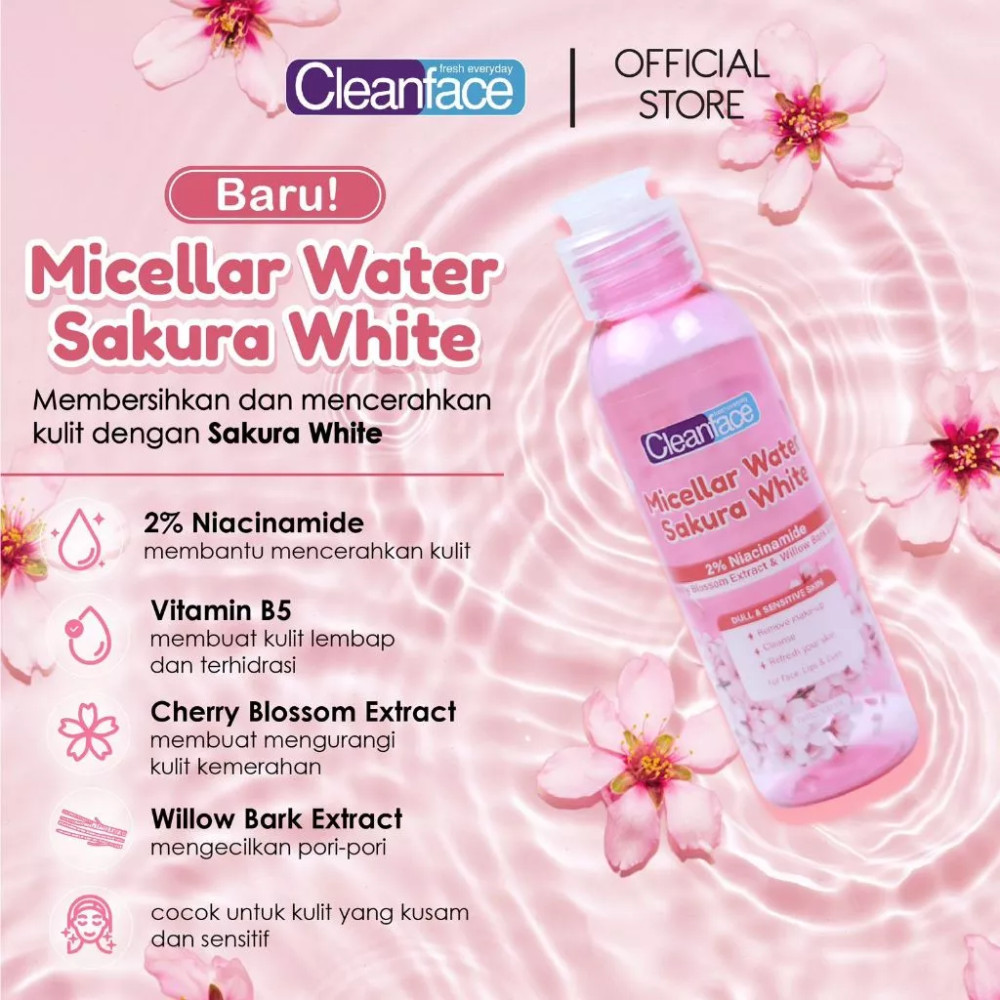 CLEAN FACE MICELLAR WTR SAKURA 100 ML
