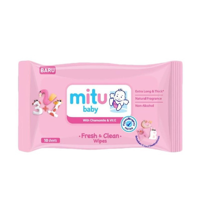 MITU BABY REG F&C PINKCHERRY 10`S