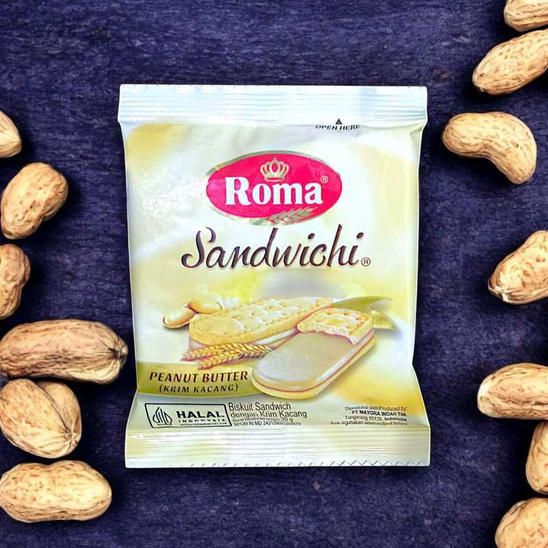 ROMA SANDWICH PEANUT BND 5 X 20 GR
