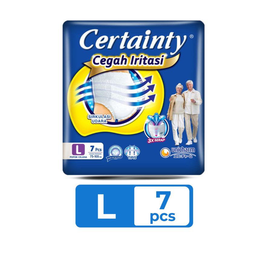 CERTAINTY ADULT DIAPERS CELANA L 7