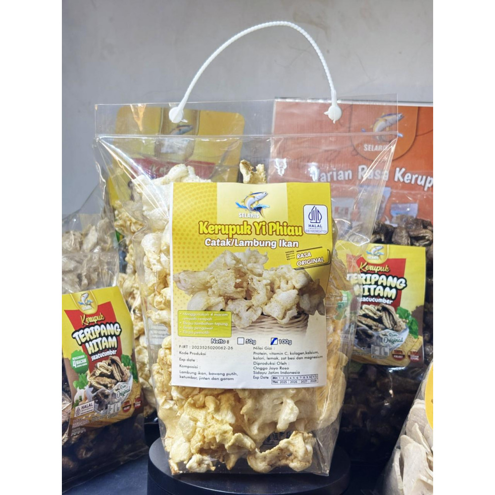 SELARIS KRUPUK YI PHIAU LAMBUNG IKAN ORI 50 GR