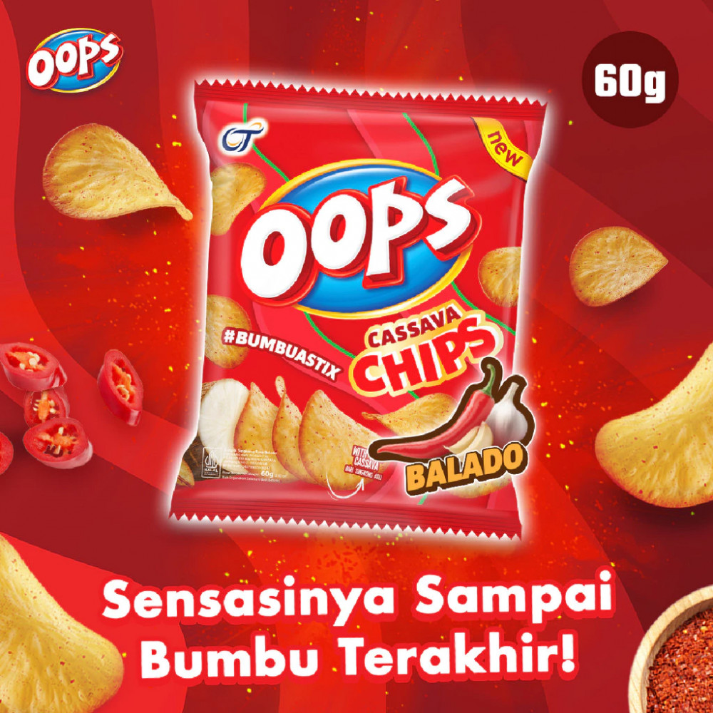 OOPS CASSAVA CHIPS BALADO 60 GR