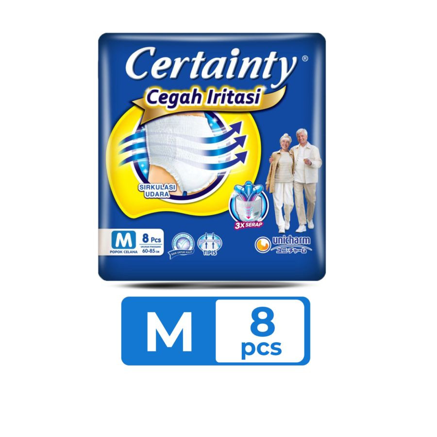 CERTAINTY ADULT DIAPER CELANA M 8