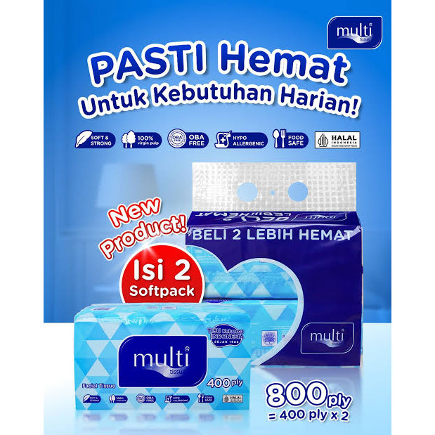MULTI MP-15 TISSU PACK ISI 2 X 400 PLY
