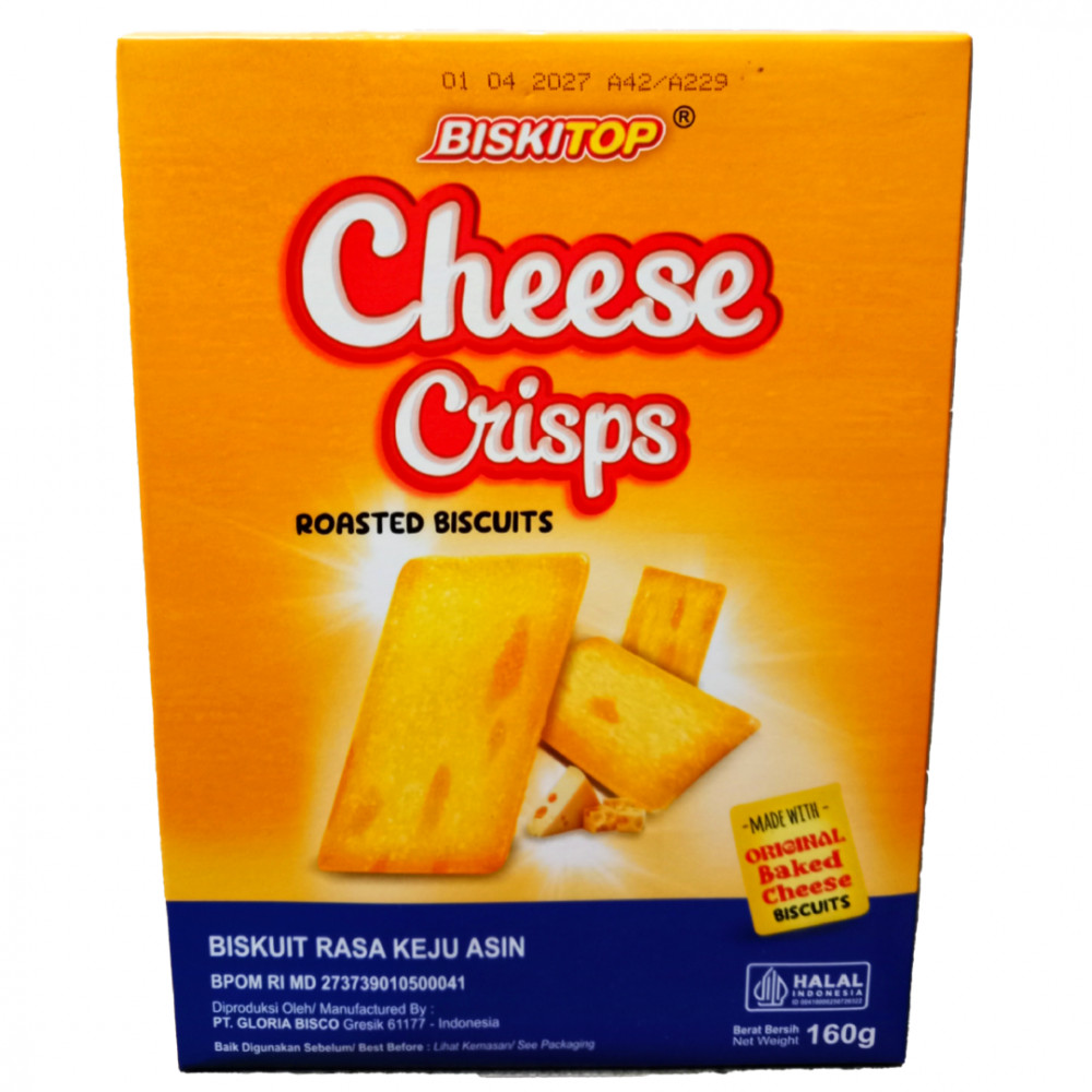 BISKITOP CHEESE CRISPS BOX 160 GR
