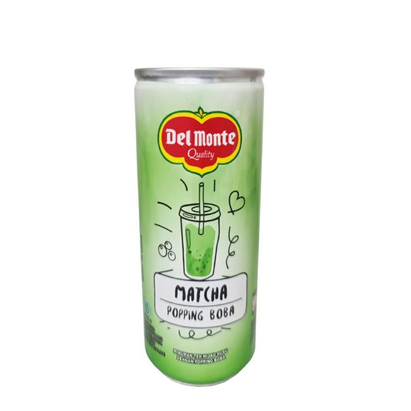 DELMONTE POPPING BOBA MATCHA 240ML