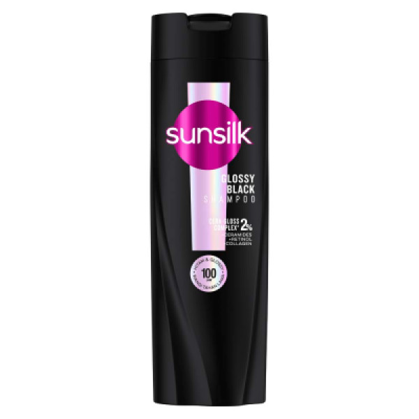 SUNSILK SHP GLOSSY BLACK 2 X 160 ML