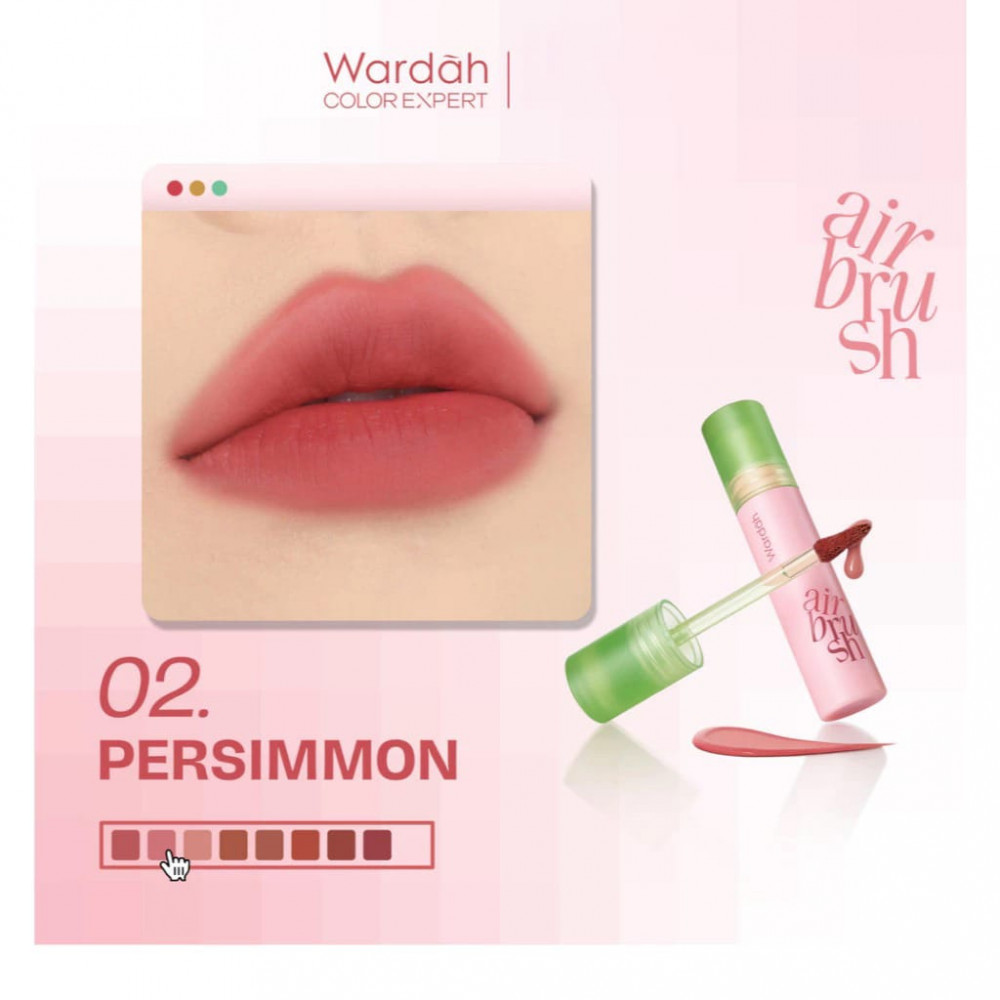 WARDAH AIRY BRUSH LIPTINT 02 PERSIMOON 3 GR