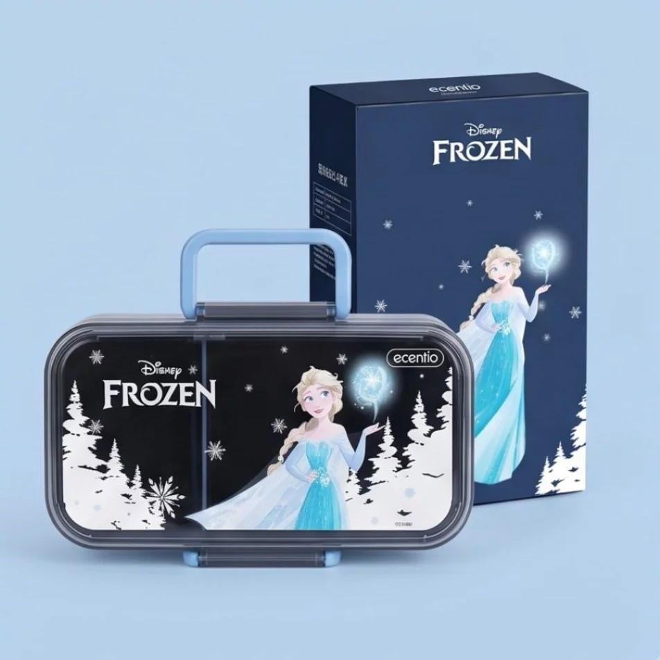 ECENTIO 700 ML PLASTIC SNACK BOX FROZEN PRINCES ELSA