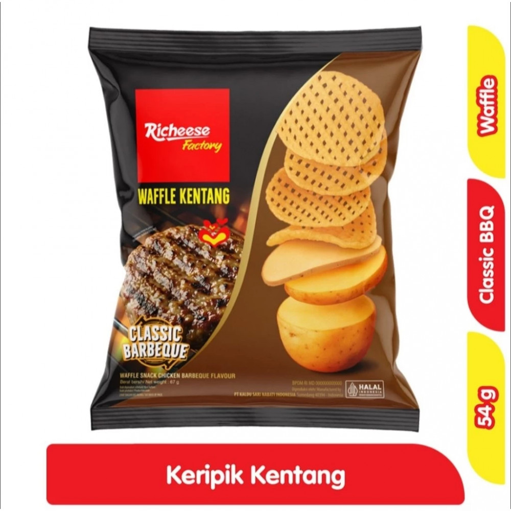 RICHEESE WAFLE KENTANG BARBEQUE 54 GR
