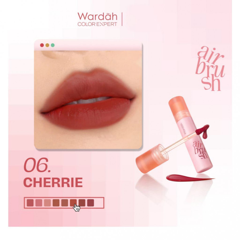 WARDAH AIRY BRUSH LIPTINT 06 CHERRIE 3 GR