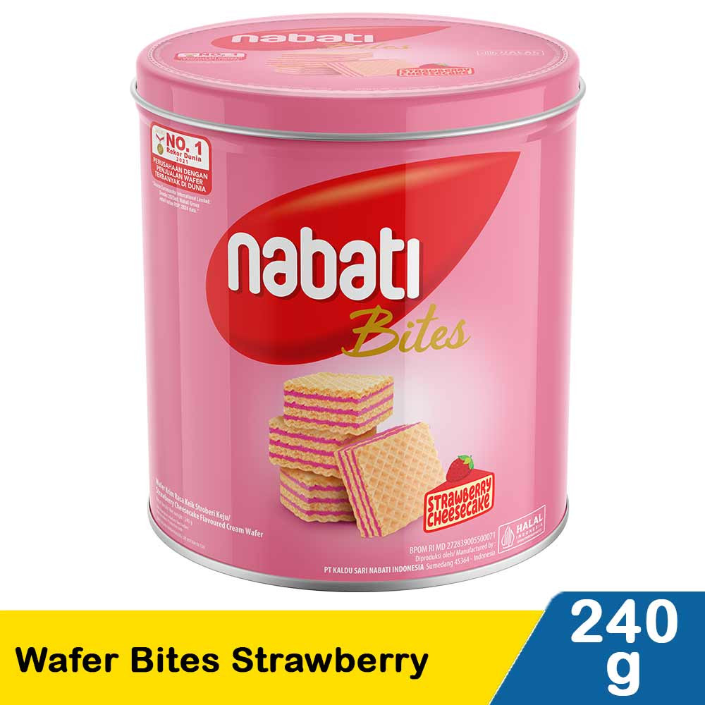 NABATI STRAWBERRY TIN 240 GR