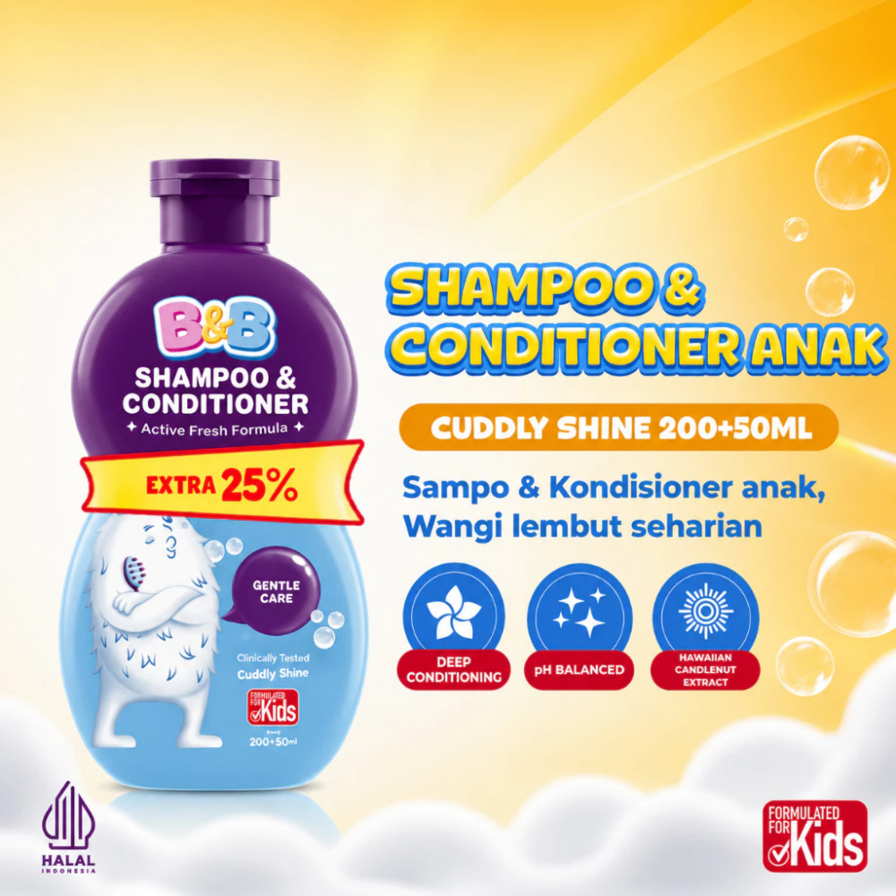 B&B SHAMPOO & CONDI CUDDLY SHINE 200 ML