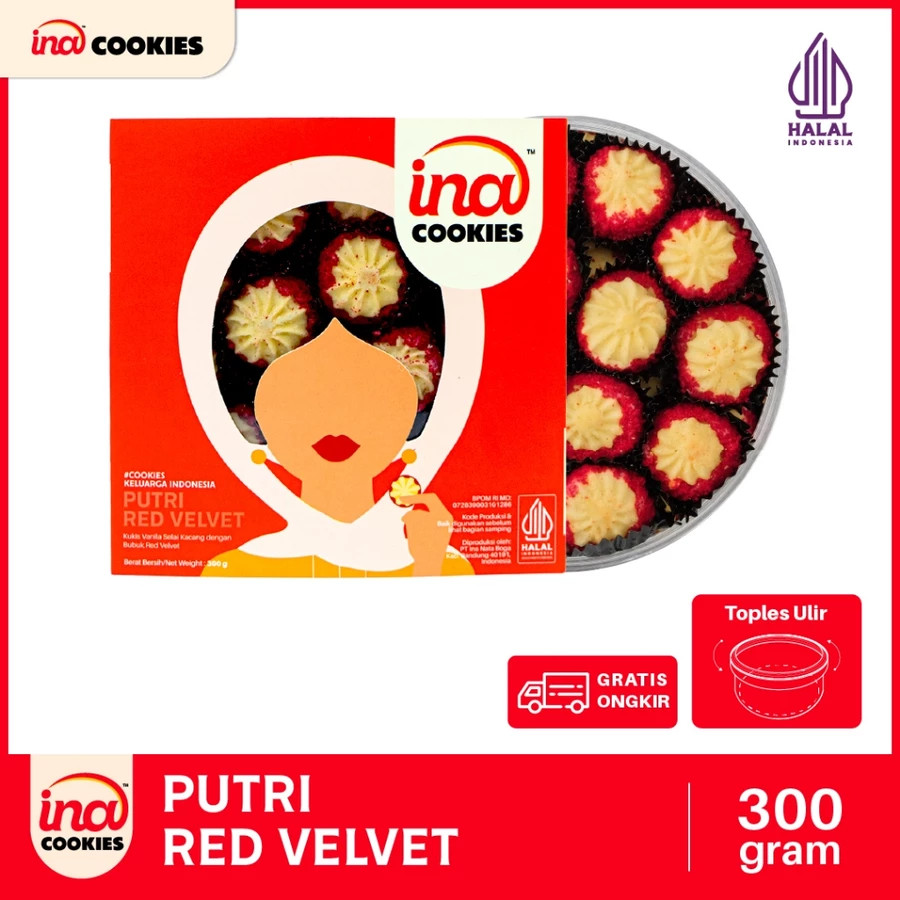 INA COOKIES PUTRI RED VELVET 300 GR