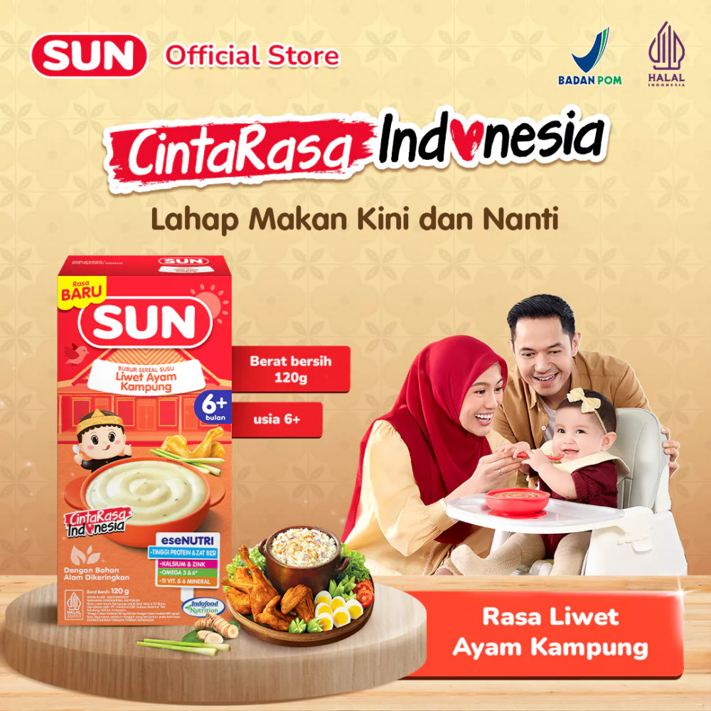 SUN CEREAL LIWET AYAM KAMPUNG 120 GR